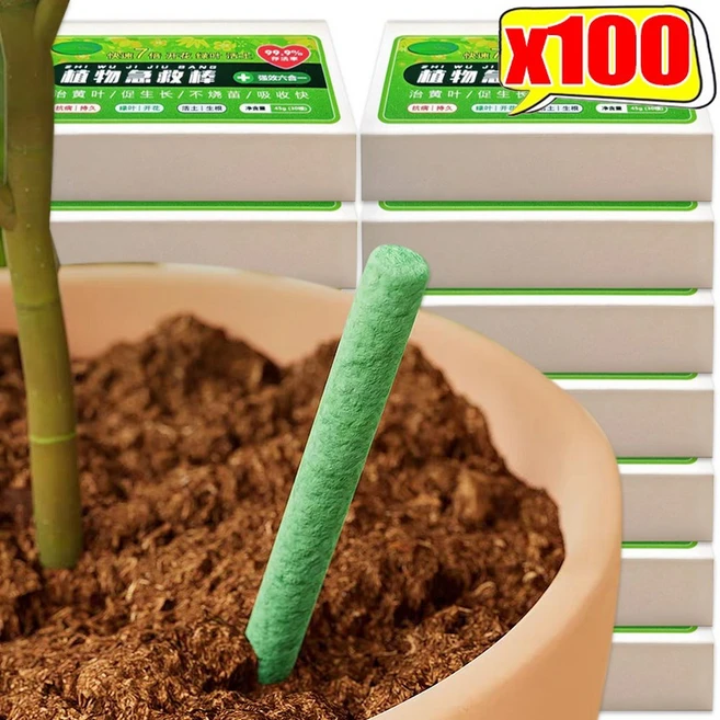 식물 스틱 가정용 방출 화분 녹색 재배 성장 에이전트 느린, A-18PCS - 쿠팡