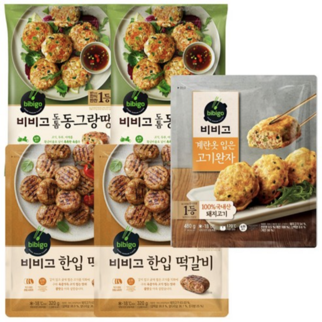 [명절필수품]비비고 동그랑땡2 한입떡갈비2 고기완자1, 340g, 1개