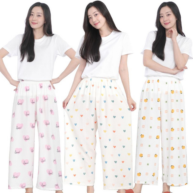 오리궁뎅이 캐릭터 와이드 통 여름 홈웨어 이지웨어 여름 잠옷바지