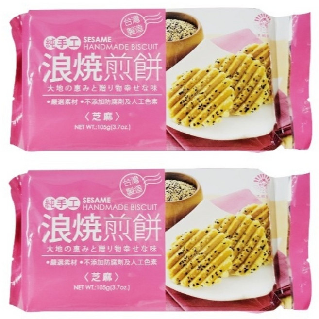 TIAN PERNG 天鵬食品 浪燒煎餅 芝麻, 105g, 2包