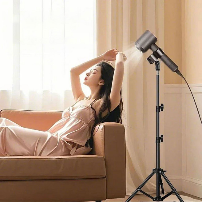 콜콜러브 폴딩드라이어 거치대 전 제품호환 편하데이 높이조절 드라이기 거치대 스탠드, 블랙, 1개