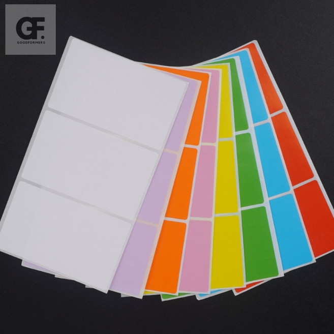 굿포머스 컬러 라벨지 직사각 스티커 3p1장 10x6cm 학교, 그린