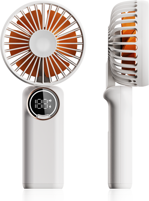NUNUHANA 무소음 접이식 휴대용 무선 핸디형 선풍기 Z4, 화이트