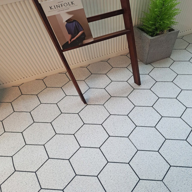 북유럽 패턴 코일매트 현관 출입구 베란다 발코니 신발장 바닥 미끄럼방지 발매트 가정용 홈인테리어, 120 x 160, NO.1 헥사곤-화이트, 1개