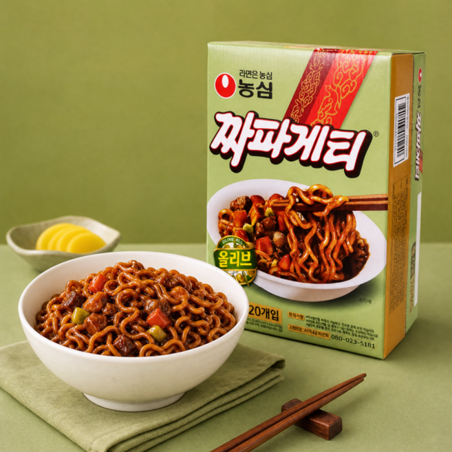 농심 올리브짜파게티 짜파게티20 입 박스 고소하고진한, 올리브 짜파게티20입 박스 1291373, 20개