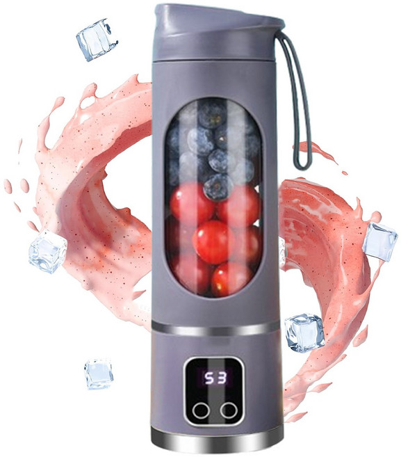 휴대용 고속 과일 블렌더 3단계 조절 믹서기 450ml 대용량, KMLY-501