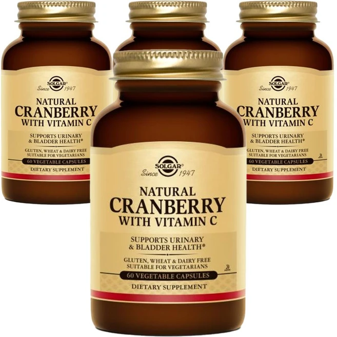솔가 내추럴 크랜베리 비타민 C 포함 베지터블 캡슐, 60정, 4개 - 쿠팡