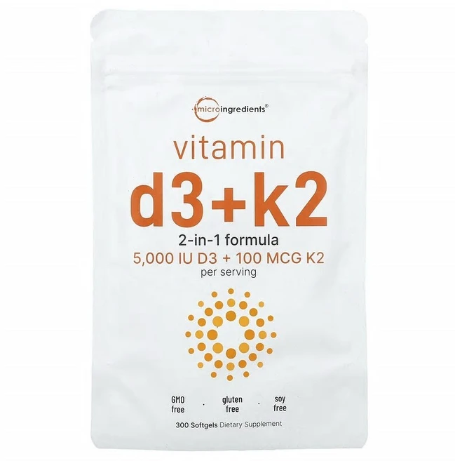 Micro Ingredients 비타민D3 + K2 소프트젤 300정 MII-61602, 1개 - 쿠팡