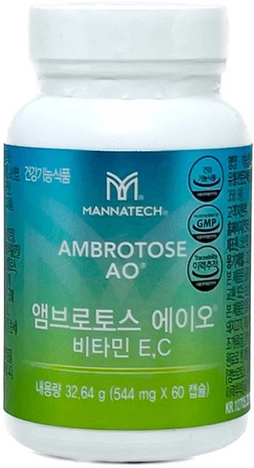 매나테크 앰브로토스 에이오 AO 60캡슐 비타민E비타민C +포켓물티슈 1개증정, 1세트, 30회분 - 쿠팡