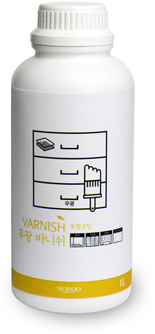 노루페인트 수성 바니쉬 1L 무광 유백색, 1개