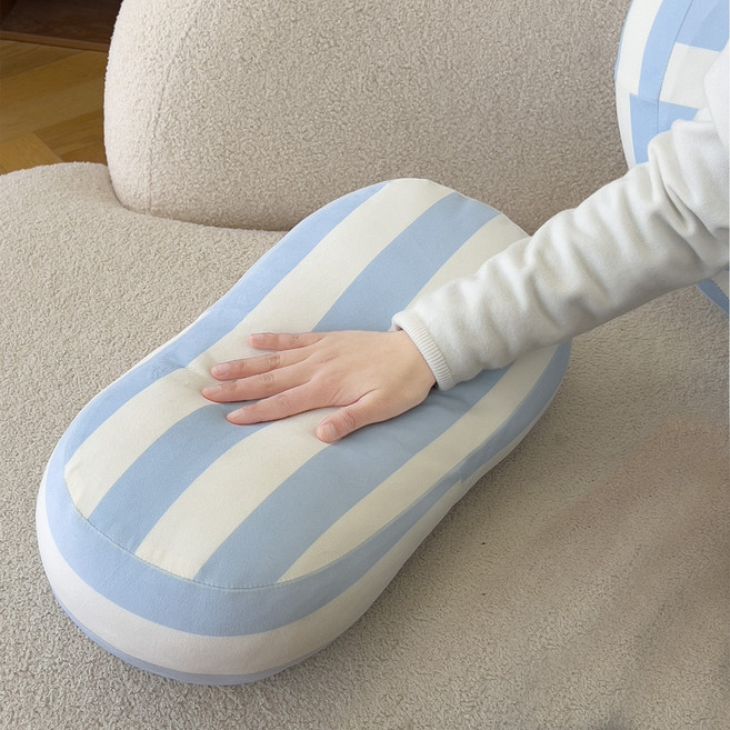 하바르고 푹신푹신 침대 소파 등받이 쿠션, 블루