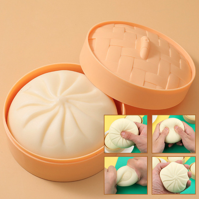 만두 주물럭 놀이 말랑이 스트레스 볼 스퀴시 미니 말랑 모찌 촉감 찐득 인형 츄잉 인싸템 손, 화이트(단일)