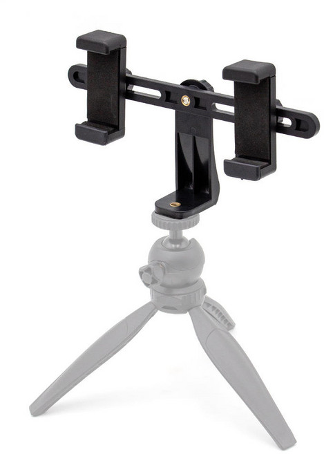 듀얼 스마트폰 홀더 휴대폰 보조 배터리 사운드카드 유튜브 촬영 개인방송 생방송 오토케, AC-N44, 1개