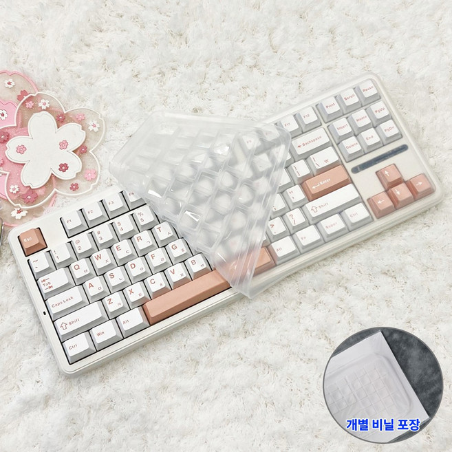 AULA 독거미 F87 Pro 키스킨 기계식 키보드덮개 실리콘 커버, 1개, 투명