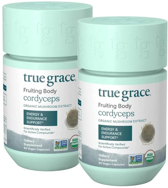 트루그레이스 코디셉 동충하초 버섯 True Grace Cordyceps, 2개, 60정 - 쿠팡