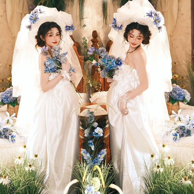 블랙 만삭 촬영 옷 주수 투피스 사진 오프숄더 임산부, 카키 케이프 포함 드레스