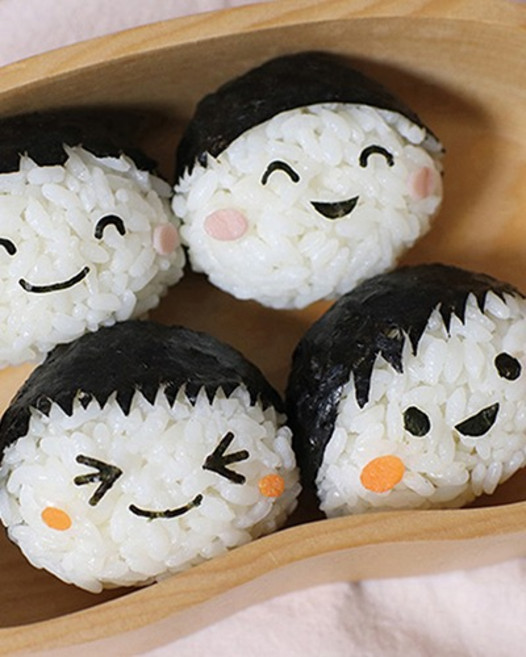 주먹밥 도시락 꾸미기 데코 동물친구 이모티콘 아트김, 1개