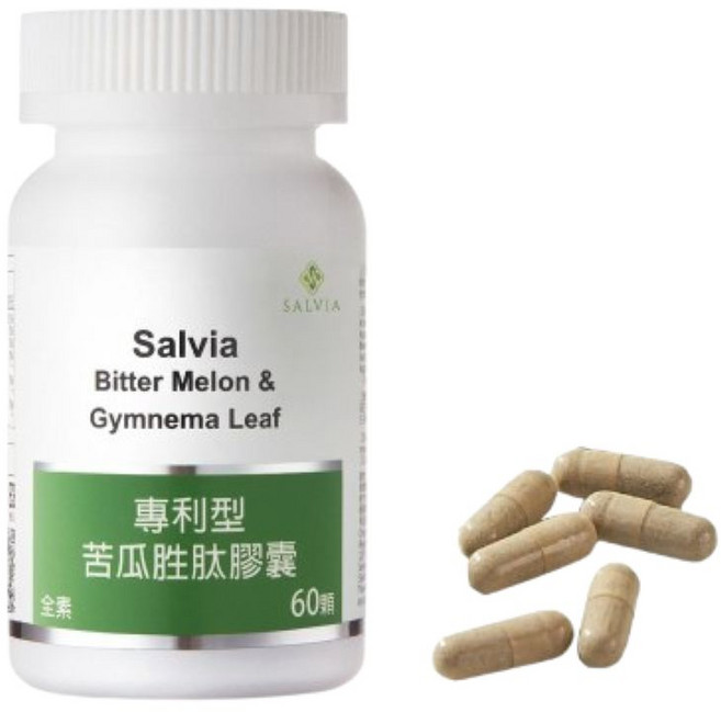 Salvia 專利型苦瓜胜肽膠囊, 8個, 60顆