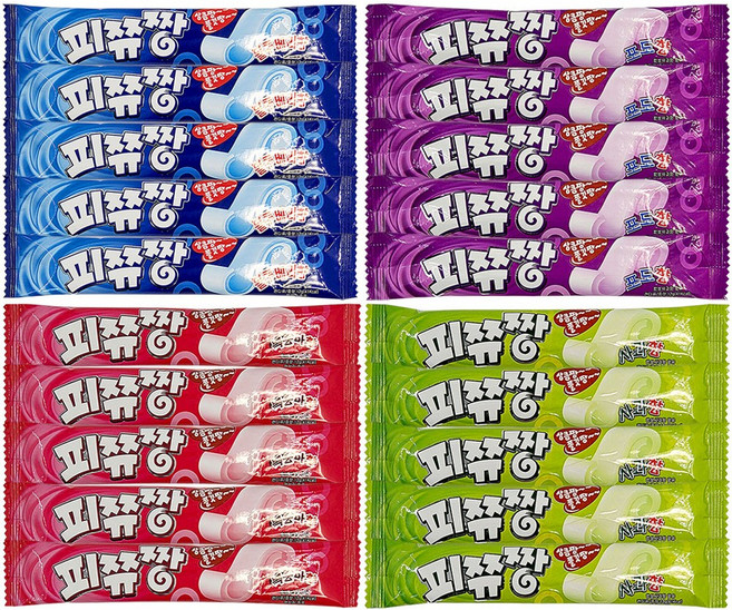 피쮸짱 혼합 블루베리 5개 + 포도 5개 + 사과 5개 + 복숭아 5개 (총 20개), 12g