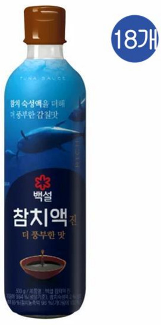 CJ 백설 참치액 진 더풍부한맛, 500g, 18개