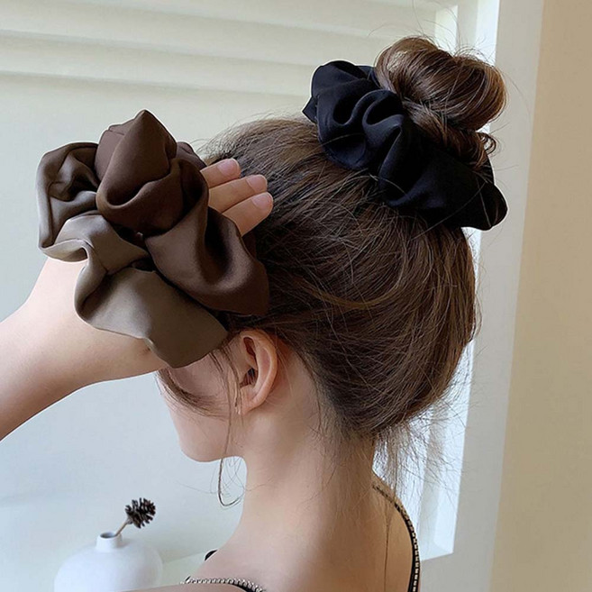 미다미 3종세트 브라운톤 베이직 새틴 곱창밴드