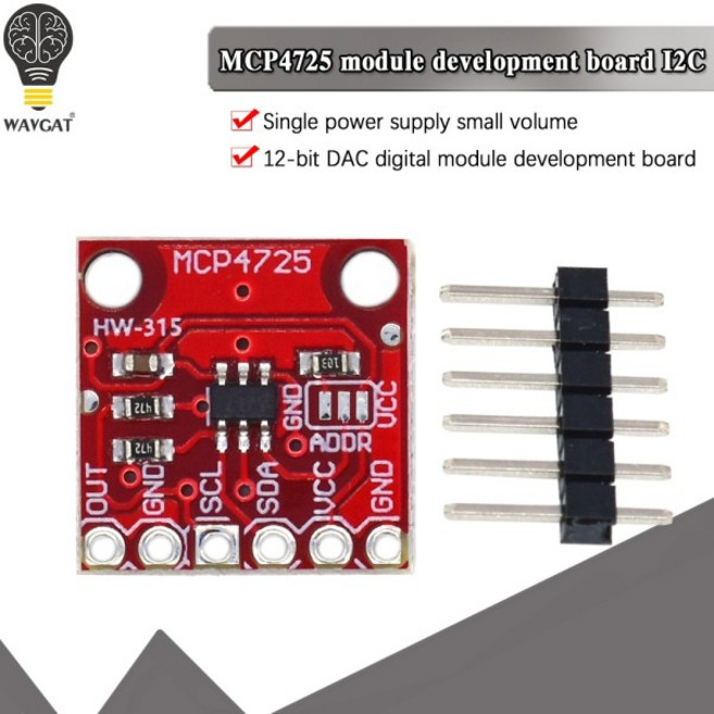 MCP4725 I2C DAC 브레이크 아웃 모듈 개발 보드 전자 부품 액세서리 소스, 1개