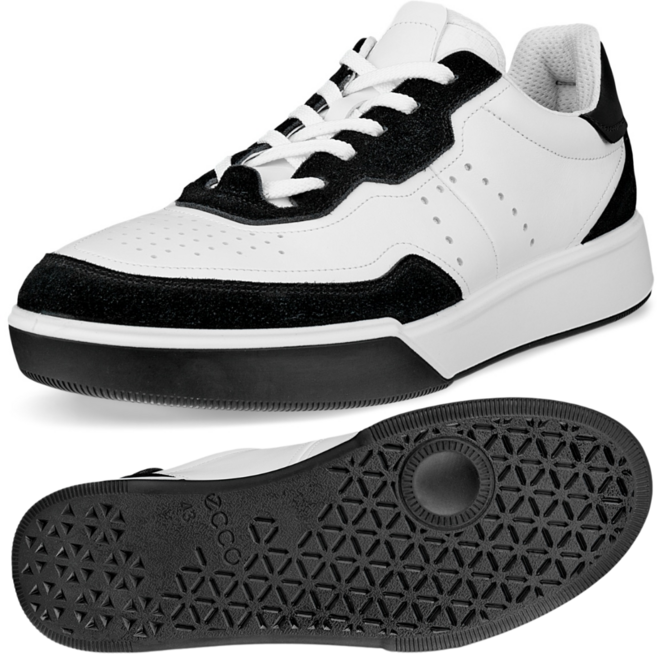 에코 스트리트 코트 남성 스니커즈 운동화 소가죽 발편한 WSC-EC ECCO 화이트블랙