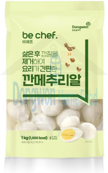 동원 비셰프 깐메추리알 1kg 국내산 장조림 반찬, 1개