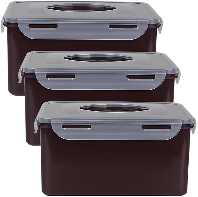 제오닉 코코아락 원핸들 김치통, 3.2L, 3개