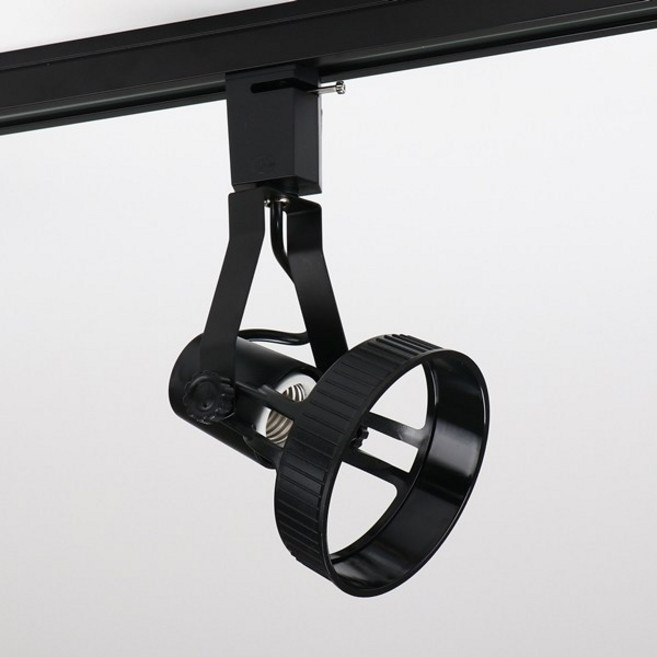 백열 등기구 고정형 조명용 레일, 검정, 1개