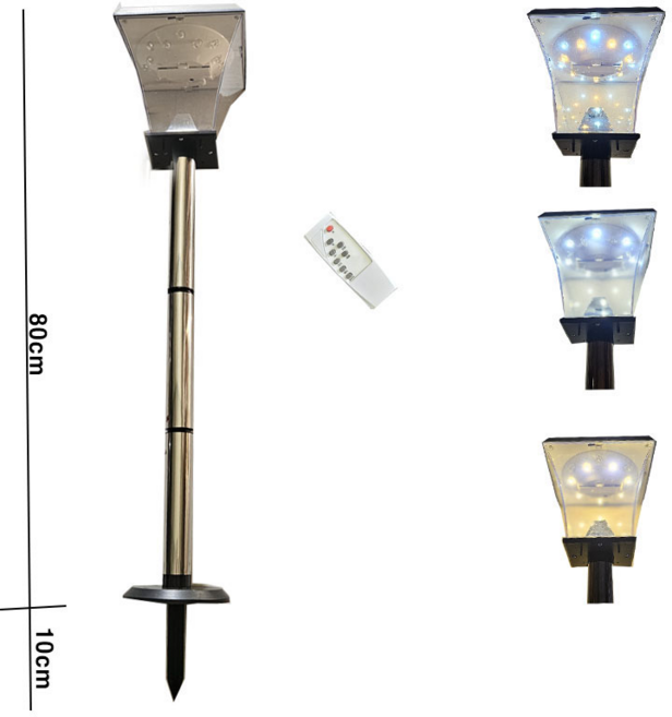 태양광 2색지원 아주밝은 정원등 벽등 문주등 가로등 잔디등, 흰빛