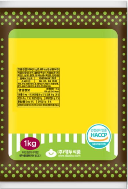 대두 고운앙금 55M 1kg, 1개