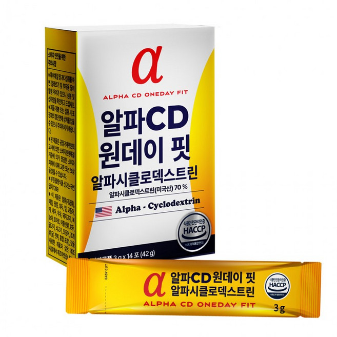 알파CD 원데이핏 알파시클로덱스트린 1박스 14포, 1개, 1정