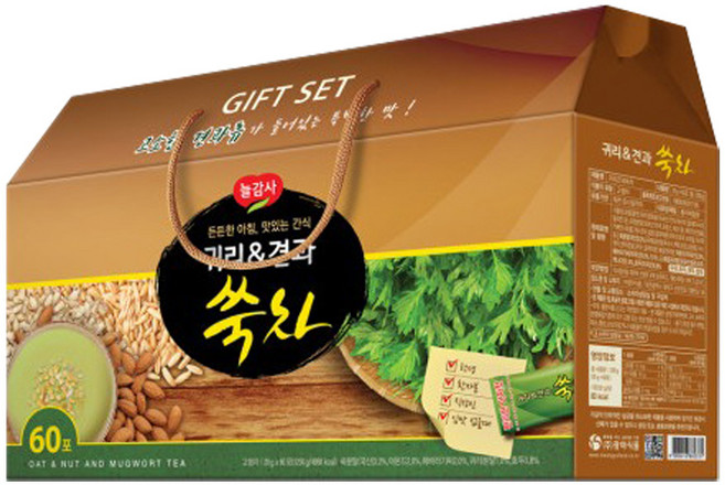 광야식품 시리얼 귀리견과 쑥차, 20g, 60T, 1개, 60개입