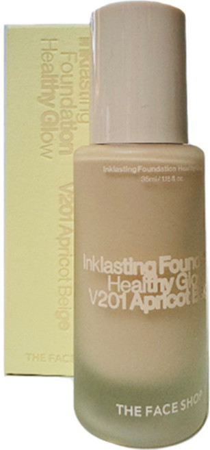 더페이스샵 잉크래스팅 파운데이션 헬시글로우 35ml (SPF35 PA++), V201 아이보리, 1개