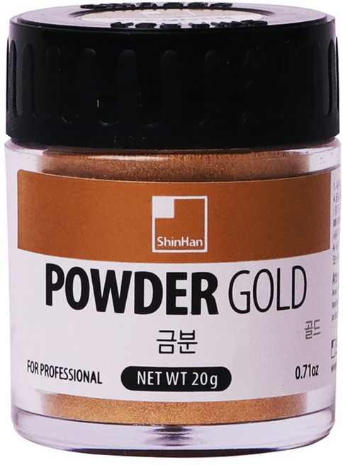 신한 메탈릭 파우더 (금분) 골드 20g 미술 화방 재료 색칠 채색 물감 보조제 유화 수채화 아크릴 고착, 골드  -  20g