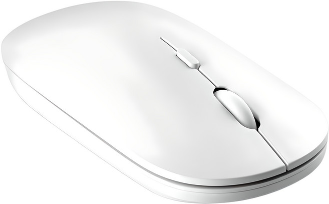 루앱 무소음 슬림 무선 마우스 노트북 호환, RA-SM01, 화이트