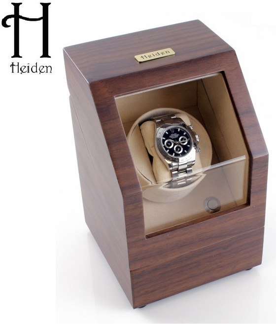 [Heiden] 하이덴 프리미어 배터리겸용 싱글 와치와인더 HD009-Walnut Wood 명품 시계보관함 1구 신형