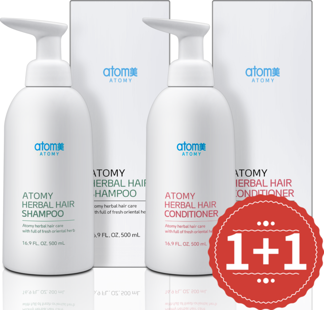 1+1 애터미 프리미엄 한방 샴푸+한방 컨디셔너, 1개, 500ml