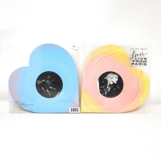 (수입 LP) Taylor Swift Lover (Live From Paris) Heart Shaped Vinyl Records New In Hand, (수입 LP) Taylor Swift Lover (Li