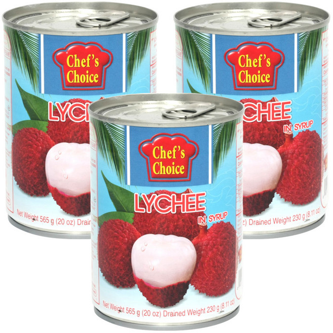 쉐프초이스 리치 인 시럽 과일통조림, 565g, 3개