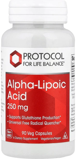 Protocol for Life Balance Alpha-리포ic Acid 알파리포산 250mg 90 베지캡슐, 2개, 90정 - 쿠팡