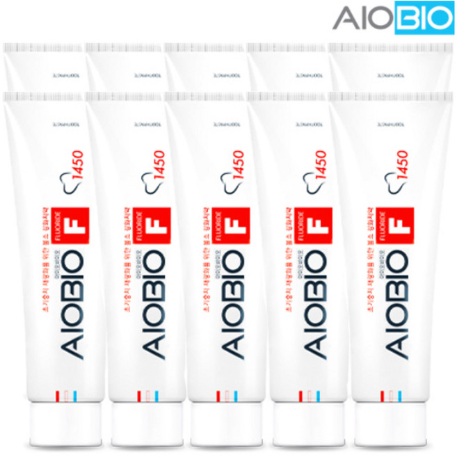 아이오바이오 F1450 불소 충치예방 교정치약, 100g, 10개