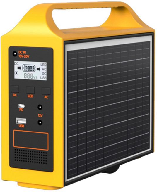 휴대용 태양광 발전 스테이션 야외 RV 캠핑 보조배터리 캠핑 여행용 태양광 저장 발전기 시스템 24000mA, 1개, 2) US 110V