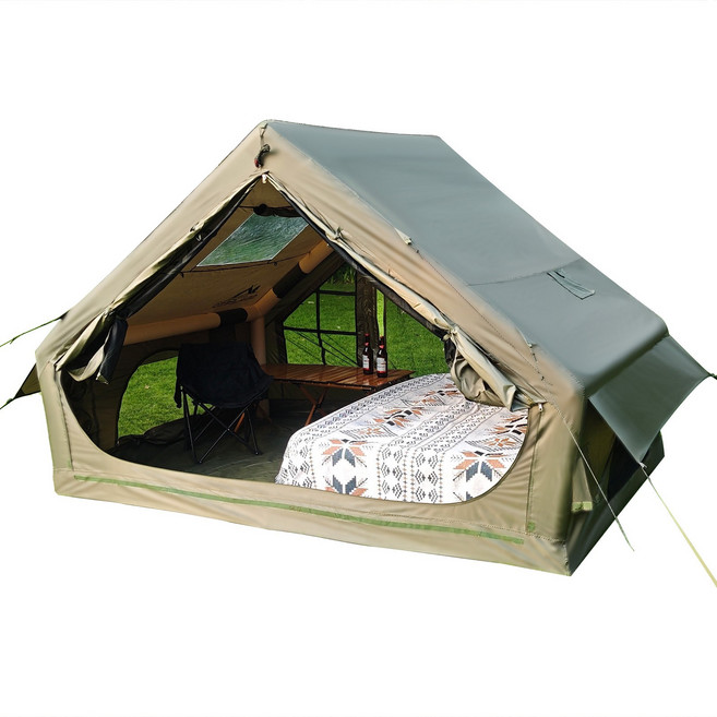 센리토(SENLEETO) 에어텐트 캠핑텐트 에어텐트 2~4인용 옥스퍼드 텐트, 그린