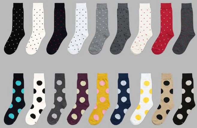 일오공칠 3PACK 1507 남녀공용 도트 베이직 삭스 - 디자인 선택형