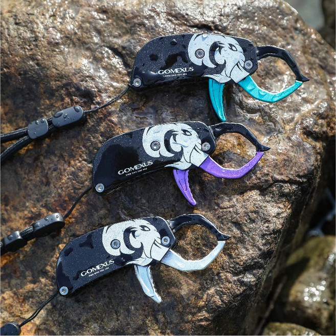 고멕서스 미니 그립 매머드 포토제닉 피싱그립 물고기집게, 1개, 블랙블루