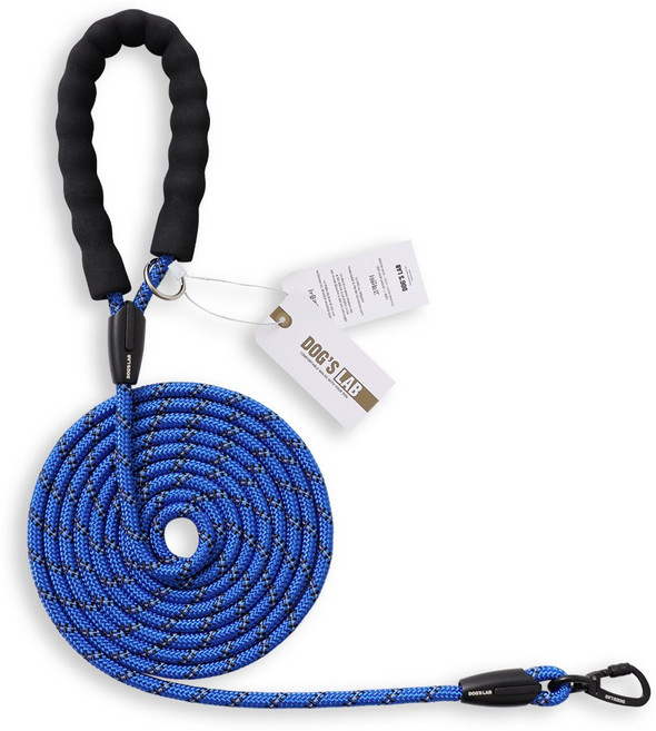 독스랩 1.5m 2m 3m 5m 스트롱 로프 소형견 중형견 대형견 줄 강아지 리드줄 산책줄 베이직 로프, 블루, 1개