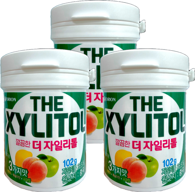 오리온 깔끔한 더 자일리톨, 102g, 3개