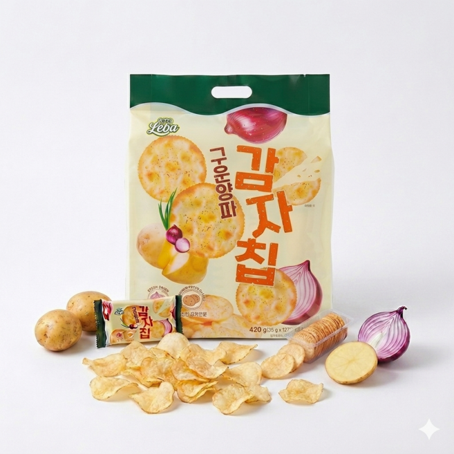 파사삭 구운양파 감자칩 대용량, 1개, 420g
